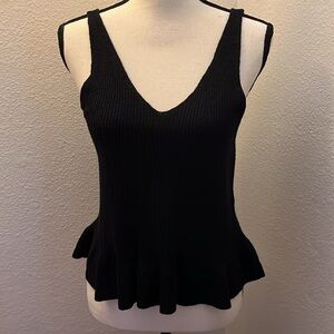 ABOUND V-neck Ribbed Peplum Tank